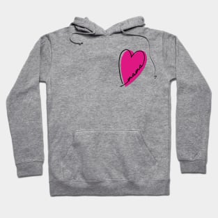 hot pink heart mama design line art heart letters mothers day gift for mom Hoodie